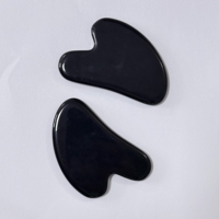 Tablero de obsidiana Gua Sha más barato, calidad Normal, piedra facial de obsidiana negra, Cara de Jade Guasha
