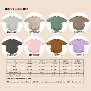 Roupas de Verão para Bebês <span class=keywords><strong>2026</strong></span>, Macacões Bubble para Meninos e Meninas, Bodysuit de Algodão French Terry Personalizado para Bebês Recém-Nascidos - Product Image 4