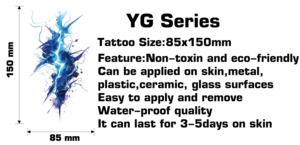 Animal Design Fluorescent Light Tattoo <strong>Stickers</strong> for Body &amp; Face-Eco-Friendly Temporary 3-7 Days Lasting Customizable Logo - Product Image 2