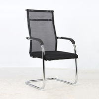 Manufacture Direct Comfort Coussin de siège Base en métal noir Chaise de bureau en maille pour salle d'attente