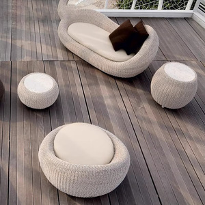 Ensemble de salon de jardin en aluminium et corde, idéal pour villa, collection de meubles de détente d'extérieur, canapé sectionnel, vente chaude - Product Image 6