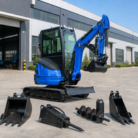 Mini-pelle compacte robuste de 2000 kg avec moteur Kubota et chenilles en caoutchouc pour utilisation en verger – Prix de gros, produit phare d'usine