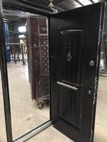 Porte de sécurité double couche en acier et fer forgé de luxe pour entrée principale résidentielle, intérieure/extérieure