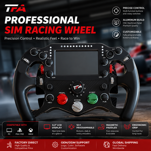Volante de Carreras Profesional con Pantalla LCD para Simulador de Carreras IRacing <span class=keywords><strong>Assetto</strong></span> <span class=keywords><strong>Corsa</strong></span> ACC, Cabina de Simulación OEM ODM Moza - Product Image 1