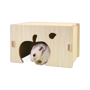 Casa de Madera para Hámster, Rectangular, de Madera Maciza, Impermeable, Escondite para Mascotas, Muebles para Hámster - Product Image 2