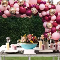 Nouveau Kit de guirlande de ballons bordeaux, ballons confettis dorés pour mariage, douche nuptiale, anniversaire, décorations de fête