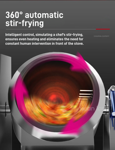 Robot de <span class=keywords><strong>cuisine</strong></span> automatique rotatif pour restaurant, machine à frire le riz, wok, équipement de cuisson rotatif - Product Image 2