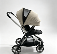Poussette pliable légère Ningbo Youbei, design pratique, noire et personnalisable pour les voyages de bébé