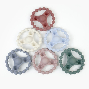 BPA-free Silicone Teether Vòng đồ chơi cho 6-12 tháng trẻ sơ sinh mềm trẻ sơ sinh mọc răng & nhai đồ chơi - Product Image 5