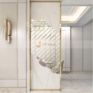 Divisor Moderno de Acero Inoxidable ANN020 con Revestimiento, Patrones Geométricos Multifuncionales para Áreas de Bar y Vestíbulos de Hoteles Vintage - Product Image 2