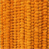 Guirlande de 5 fleurs de marguerite artificielles en plastique de 1,5 m pour mariages indiens/américains, Diwali, décoration intérieure de printemps