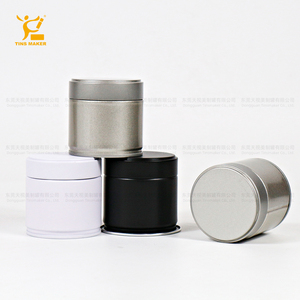 Manufacturers Customized Embossed Round Matcha Powder Tin <strong>Canister</strong> White Black Silver Coffee Bean Food Airtight Tin Can with <strong>Lid</strong> - Product Image 2