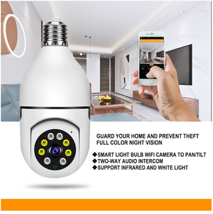 360 độ toàn cảnh HD tầm nhìn ban đêm Wi-Fi IP Mini Home an ninh máy ảnh không dây bóng đèn PTZ mạng Máy ảnh - Product Image 4