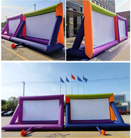 Açık parti köy sinema 30-500 kişi 450cm x 350cm dev şişme film ekranı projeksiyon