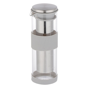 Carafe à café en verre borosilicate, faite à la main, transparente, pour café froid, avec filtre en acier inoxydable - Product Image 1