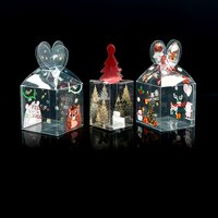 Boîte d'emballage en acétate pour sapin de Noël, boîte en acétate pour sapin de Noël, boîte cadeau en PVC