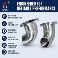Coude forgé à bride poli en acier inoxydable 304/316, 90 degrés, résistant aux produits chimiques et à la corrosion, pour tuyauterie, directement de l'usine