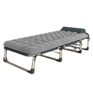 Litera multifuncional portátil y plegable de gran tamaño para adultos, cama de metal con colchón suave