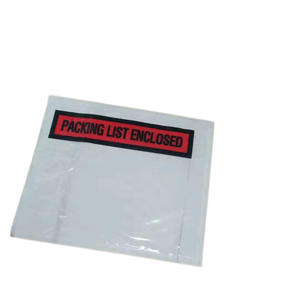 High Quality Clear PE Adhesive Backed Packing List Pouch Factory Wholesale Custom Printed Logo Small Batch Back Glue Shipping - Product Image 3