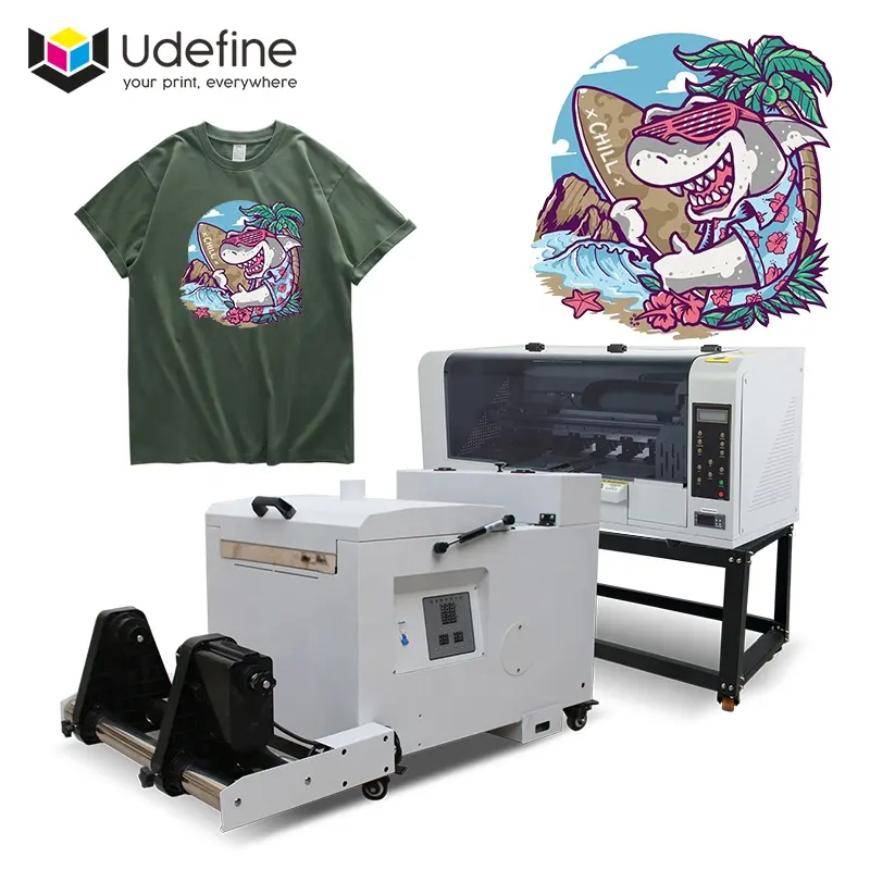 Udefine Small Desktop 30cm Shirt Druckmaschine A3 DTF Drucker für Hut Schuhe Socken Drucken