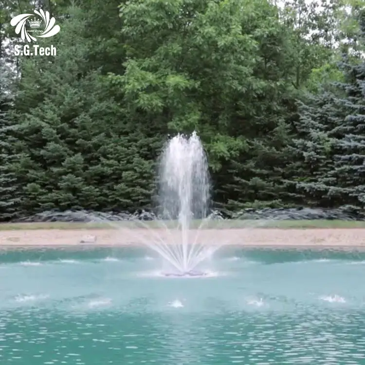 Kleiner freizeitsee schwimmender edelstahlbrunnen einfache Installation für Pool und Teichdekoration