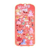 Autocollants décoratifs adorables en PVC souple 3D motif lapin de dessin animé pour coque de téléphone et gobelet