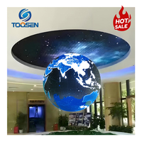 Pantalla LED Esférica Personalizada HD Visión 3D a Todo Color de 360 Grados Irregular para Centros Comerciales Disponible en Diámetros de 1m y 5m
