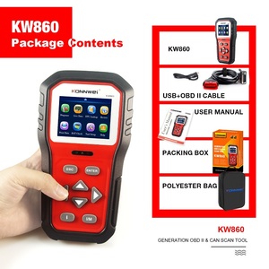 KW860, la máquina de diagnóstico de vehículos portátil más vendida, reinicia la luz de advertencia del motor, datos en tiempo real, herramientas de diagnóstico OBD2 para vehículos de 12 V - Product Image 1