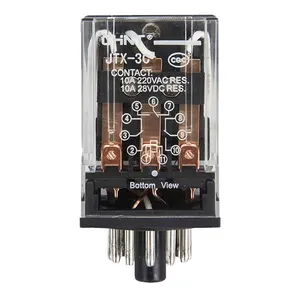Elektro magnetisches Miniatur relais 11-poliges Miniatur-Zwischen relais 10a JTX-3C 24V 36V 12V.