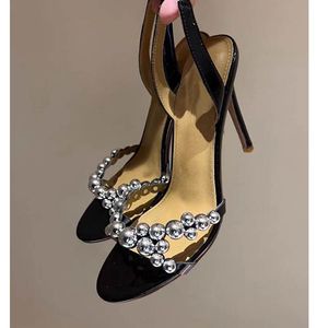 Handmade Custom Design Crystal Rhinestone Sandalias De Slingback High <b>Heel</b> for Sexy Women Shoes - Product Image 3