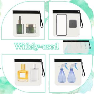 Pochette de maquillage en EVA imperméable avec logo personnalisé, petite trousse de toilette transparente réutilisable - Product Image 3