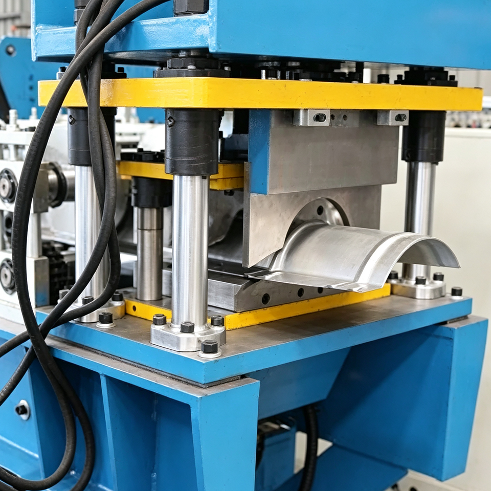 Continuous Ridge Ridge Cap Roll Forming Machine Steel Roof Ridge Cap Cold Bending ...