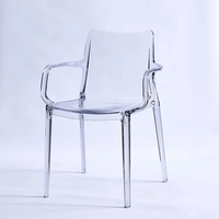 Chaise d'hôtel moderne en acrylique transparent, en polycarbonate cristal, pour événements extérieurs, restaurants et mariages – Grande Vente