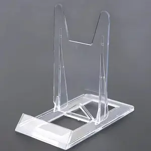 Suporte deslizante de duas peças, suporte de plástico transparente para telefones