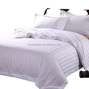 Satin Bettlaken Bett bezug, Baumwolle Kissen bezug, 3cm Streifen Satin Bettwäsche Set - Product Image 1