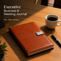 Carnet en cuir PU personnalisé de qualité supérieure avec logo, reliure cousue, 120 feuilles, cadeau promotionnel pour entreprise