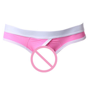 OEM Custom Front Open Big Bulge Männlicher <span class=keywords><strong>Penis</strong></span> Inner Wear Komfort <span class=keywords><strong>Flex</strong></span> Bund Sexy Homosexuell Männer Höschen Tanga - Product Image 1