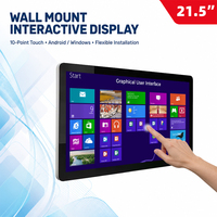 KINGONE Tableta Táctil Industrial Android, PC Todo en Uno con Pantalla Grande, WiFi Montada EN LA Pared, 21,5 Pulgadas, Uso en Centro Comercial y Aeropuerto