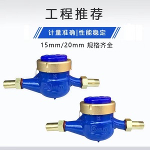 มิเตอร์น้ำแบบหลายหัวฉีด ขนาด 15 มม. 20 มม. แบบเกลียวเหล็กหล่อ สำหรับโครงการให้เช่า - Product Image 1