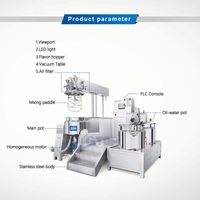 Homogénéisateur de crème cosmétique, mélangeur, machine de fabrication de dentifrice, prix usine, machine d'émulsification sous vide avec certification CE