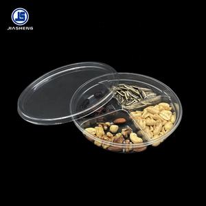 Plateau en plastique de qualité 4 grilles jetable et transparent pour fruits secs noix chocolat <span class=keywords><strong>sushi</strong></span> biscuits - Product Image 4