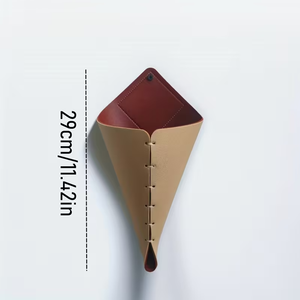 Vase mural en cuir pour la maison, grand porte-bouquet, support mural pour fleurs en cuir PU, décoration murale pour plantes, présentoir pour plantes <span class=keywords><strong>a</strong></span>ériennes - Product Image 6