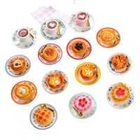 Autocollant de réfrigérateur en résine, simulation de desserts mignons (tarte aux œufs), petite décoration alimentaire pour jeu, bijoux pour maison de poupée DIY