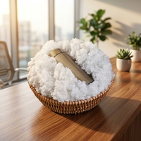 Fibre de polyester creuse conjuguée 100 % recyclée, matériau de rembourrage, matière première textile