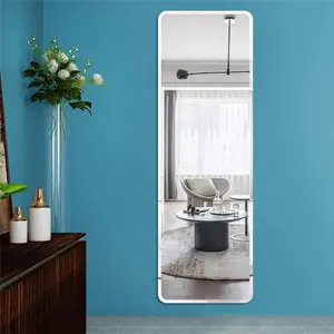 18"*50" LED Full Length Wall Mounted Dressing Mirror with Lights Change over Door Hanging Large Body Mirrors for Bedroom