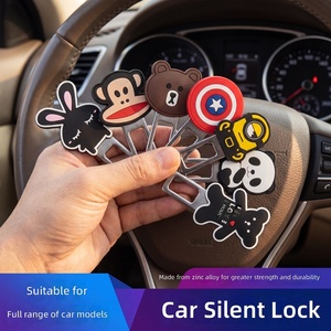 Clip de ceinture de sécurité universel en métal, dispositif anti-bruit mignon pour tous les accessoires et sièges de voiture - Product Image 6