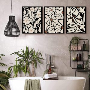 Incorniciato nero Boho tela <span class=keywords><strong>da</strong></span> <span class=keywords><strong>parete</strong></span> arte alla moda <span class=keywords><strong>Vintage</strong></span> <span class=keywords><strong>stampe</strong></span> floreali astratto fiore botanico decorazione floreale neutro dipinti floreali - Product Image 5