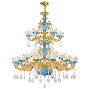 Lámpara de Araña de Cristal Estilo Europeo, Múltiples Cabezales, Luz LED E27, para Sala de Estar y Dormitorio, Iluminación Zhongshan - Product Image 4