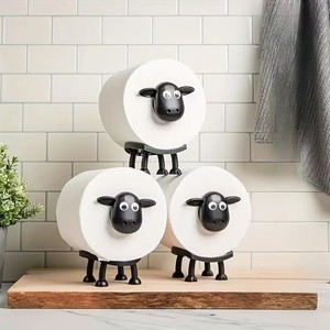 <span class=keywords><strong>Porte</strong></span>-<span class=keywords><strong>papier</strong></span> <span class=keywords><strong>toilette</strong></span> moderne et amusant <span class=keywords><strong>avec</strong></span> motif de mouton, décoration de salle de bain, étagère, organisateur de mouchoirs pour la maison, cadeaux - Product Image 4