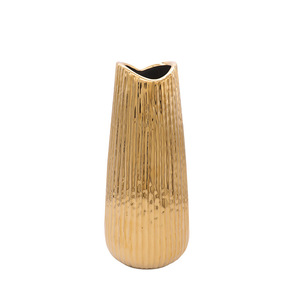 Vintage Lumière <span class=keywords><strong>De</strong></span> Luxe plaqué Or Vase en céramique bande fleur arrangement <span class=keywords><strong>de</strong></span> fleurs <span class=keywords><strong>de</strong></span> <span class=keywords><strong>poterie</strong></span> vase pour L'intérieur <span class=keywords><strong>de</strong></span> table <span class=keywords><strong>de</strong></span> mariage décoratif - Product Image 5